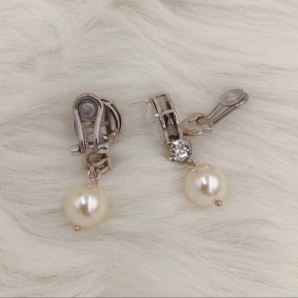 Miu Miu Brand New Silver Crystal & Pearl Earrings - Picture 3 of 4